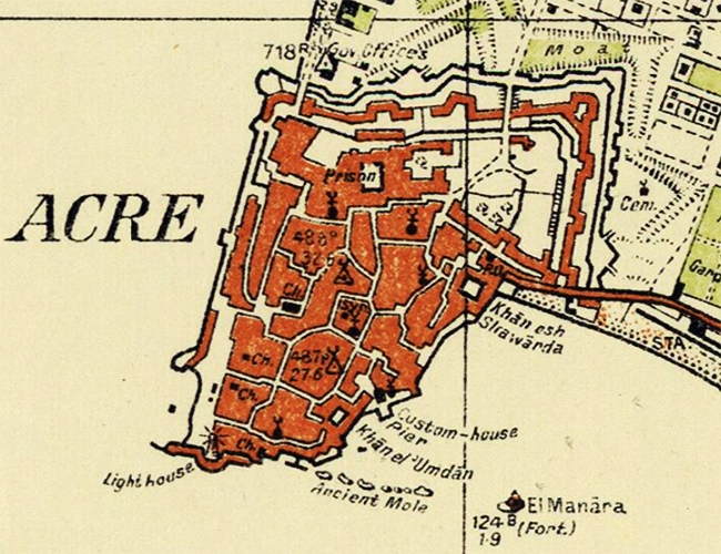 תוצאת תמונה עבור מפת עכו